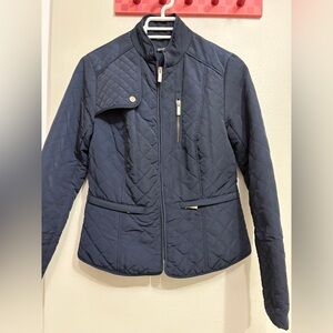 Stradivarius Navy Quilted Puffer Jacket